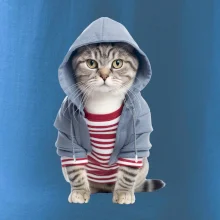 Mačka v pruhovanom triku