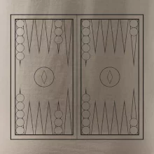 Backgammon čiernobiely
