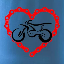 Moto srdce reťaz - enduro