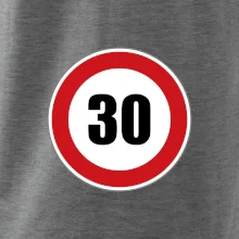 Dopravná značka - obmedzenie rýchlosti 30 Dopravná značka - obmedzenie rýchlosti 30