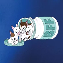 Bullterrier Friends Forever zelené (Pecka design)