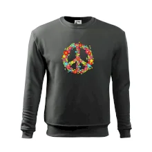 Peace symbol červené kvety