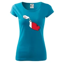 Mapa Malta s vlajkou