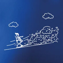 Kreslený lyžiar na horách