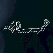 Päsť a symbol mieru