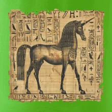 Egyptské hieroglyfy jednorožec