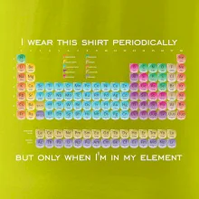 I wear this shirt periodically but only when I'm in my element I wear this shirt periodically but only when I'm in my element