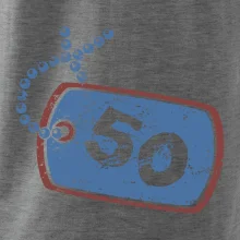 50 na krku štítok