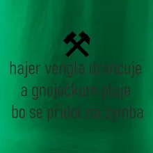 Hajer vengle drancuje a gnojočkum pluje bo se přidoł na zymba