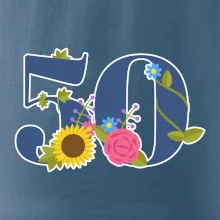 Kvetinové číslo kreslené - 50