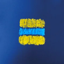 Turistická Cyklo značka - žlto modrá