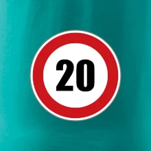 Dopravná značka - obmedzenie rýchlosti 20