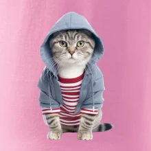 Mačka v pruhovanom triku