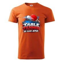 Stolní tenis pálka a míček eat sleep repeat