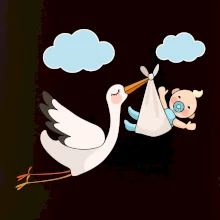 Bocian čakáme bábätko - chlapec