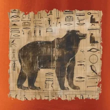 Egyptské hieroglyfy medveď