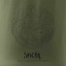 Špičák - vrstevnice v kruhu