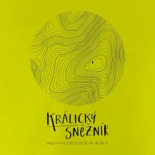 Králický Sněžník - vrstevnice v kruhu