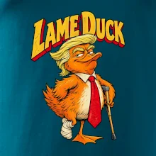 Trump jako kulhající kachna retro komiks