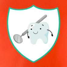 Zúbok na prsníku - zrkadlo