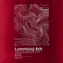 Lomnický štít - vrstevnice v obdĺžniku
