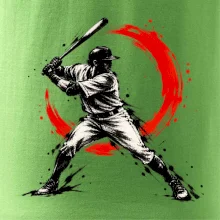 Baseballový pálkař japonská tušová malba