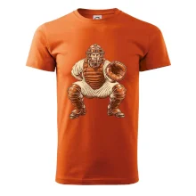 Baseballový catcher retro rytina