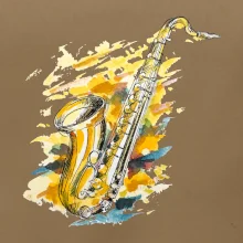 Saxofón maľovaný
