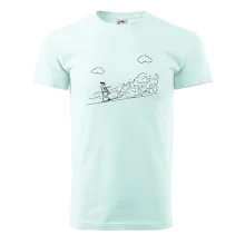 Kreslený lyžiar na horách