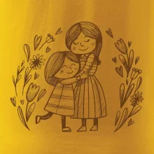 Matka a dcéra v objatí