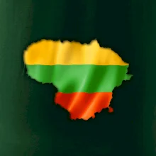 Litva vlajka mapa Litva vlajka mapa