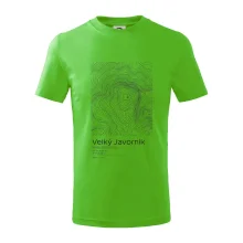 Velký Javorník (Beskydy) - vrstevnice v obdĺžniku