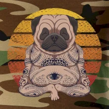 Yoga meditace - pug