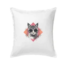 Mačka umelkyňa s okuliarmi