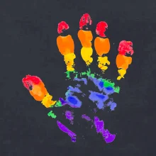 LGBT hand print