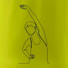 Preťahujúca sa žena jedným ťahom Preťahujúca sa žena jedným ťahom