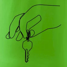 Kľúče a ruka jedným ťahom