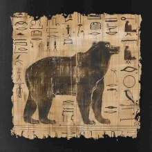 Egyptské hieroglyfy medveď