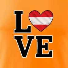 Love Rakúska vlajka Love Rakúska vlajka