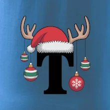 Vianočné rodinné tričká - písmeno a čiapka