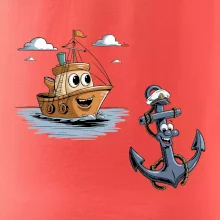 Parové tričko - Loď a kotva Parové tričko - Loď a kotva