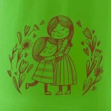 Matka a dcéra v objatí