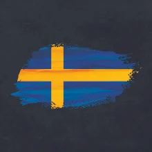 Švédska vlajka kreslená