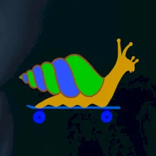 Šnek na skateboardu (Moňas) Šnek na skateboardu (Moňas)