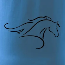 Kôň - bežiaci silueta hlavy