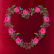 Červené tulipánové srdiečko (Pecka design) Červené tulipánové srdiečko (Pecka design)