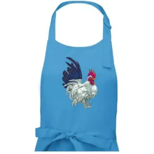 Kohút kreslený biely