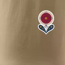 Folklór na prsníku kvetina guľatá