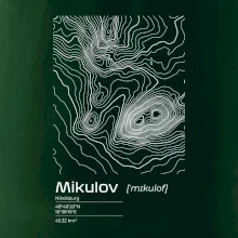 Mikulov - vrstevnice v obdĺžniku