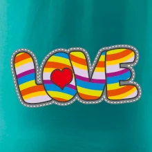 Love nápis dúhový